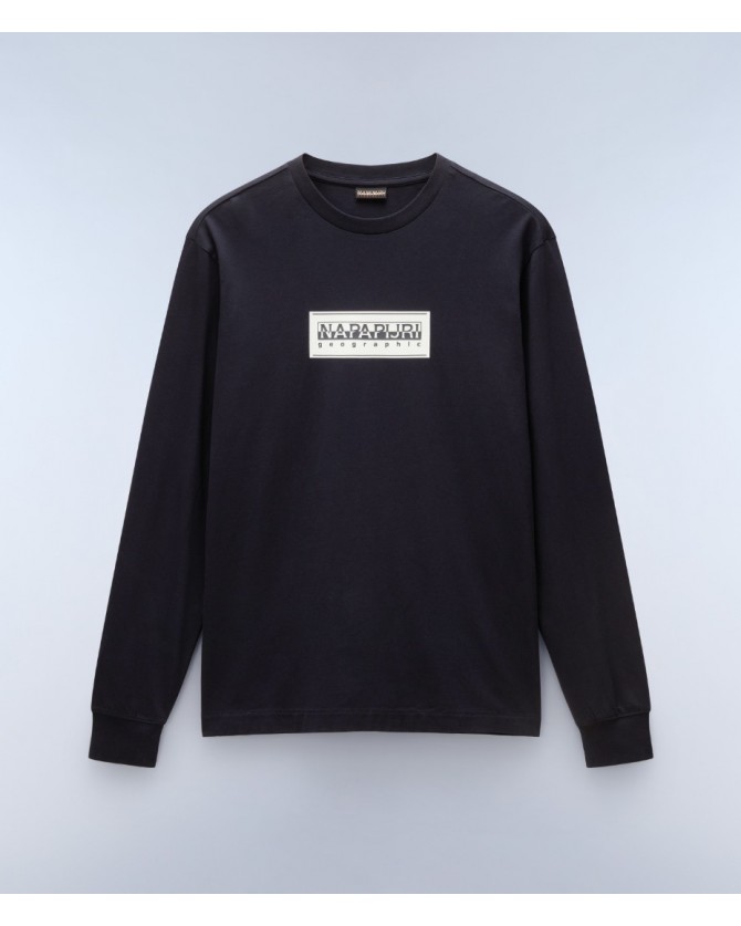 Μπλούζα Napapijri Μαύρη S-BOX LOGO LS NP0A4I3M 041-black