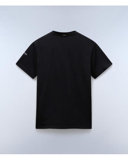 T-shirt Napapijri Μαύρο S-BADGESS  NP0A4I3N-041