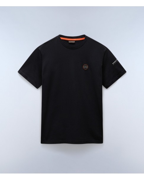 T-shirt Napapijri Μαύρο S-BADGESS  NP0A4I3N-041