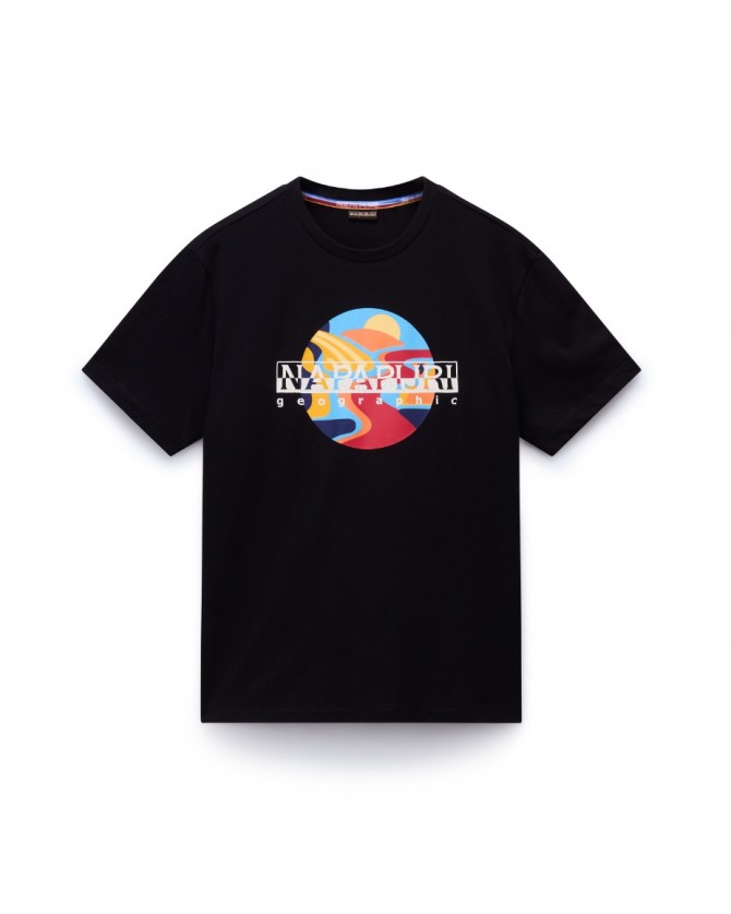 T-shirt Napapijri Μαύρο VALDOR SS NP0A4IE6-941