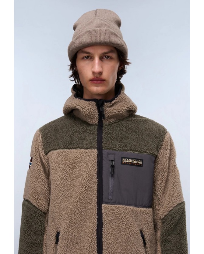 Ζακέτα Fleece Napapijri Καφέ YUPIK FZH 3 NP0A4GNS-MCD