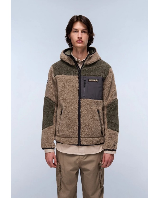 Ζακέτα Fleece Napapijri Καφέ YUPIK FZH 3 NP0A4GNS-MCD