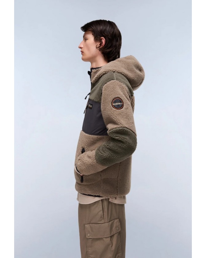 Ζακέτα Fleece Napapijri Καφέ YUPIK FZH 3 NP0A4GNS-MCD