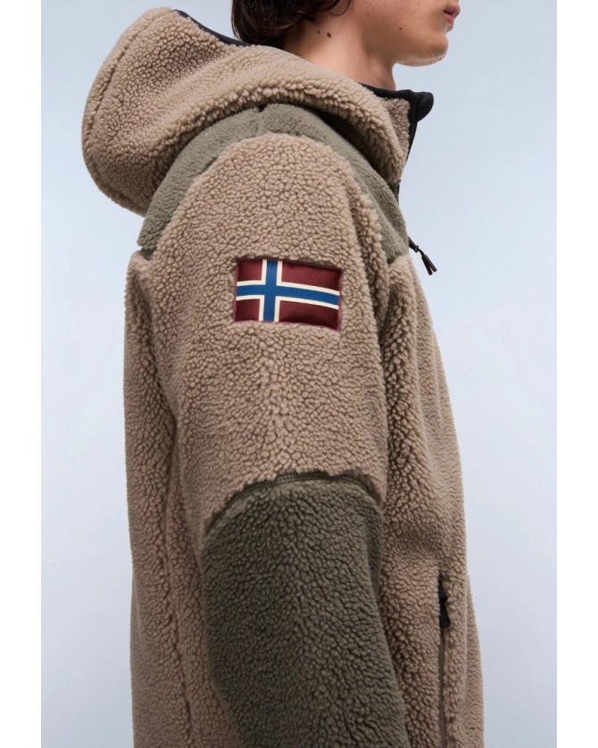 Ζακέτα Fleece Napapijri Καφέ YUPIK FZH 3 NP0A4GNS-MCD