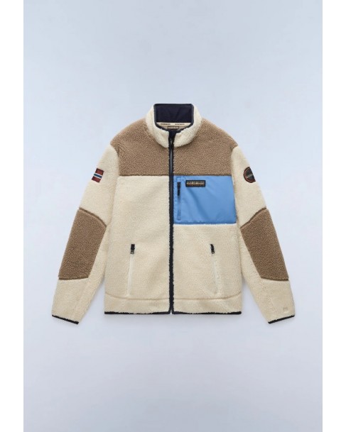 Ζακέτα Fleece Napapijri Εκρού YUPIK FZH 3 NP0A4GNS-MQZ