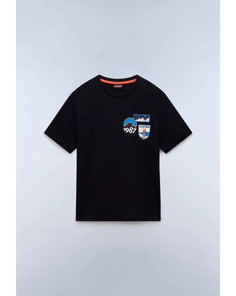 T-shirt Napapijri Μαύρο S-MONTEPIANA SS NP0A88SV-941