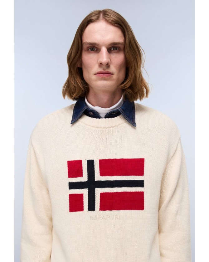 Πλεκτό Napapijri Εκρού D-MURA C NP0A891U-N1J