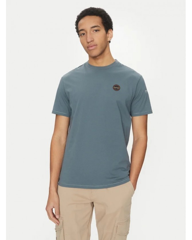 T-shirt Napapijri Πράσινο  S-BADGESS NP0A4I3N-G1Y
