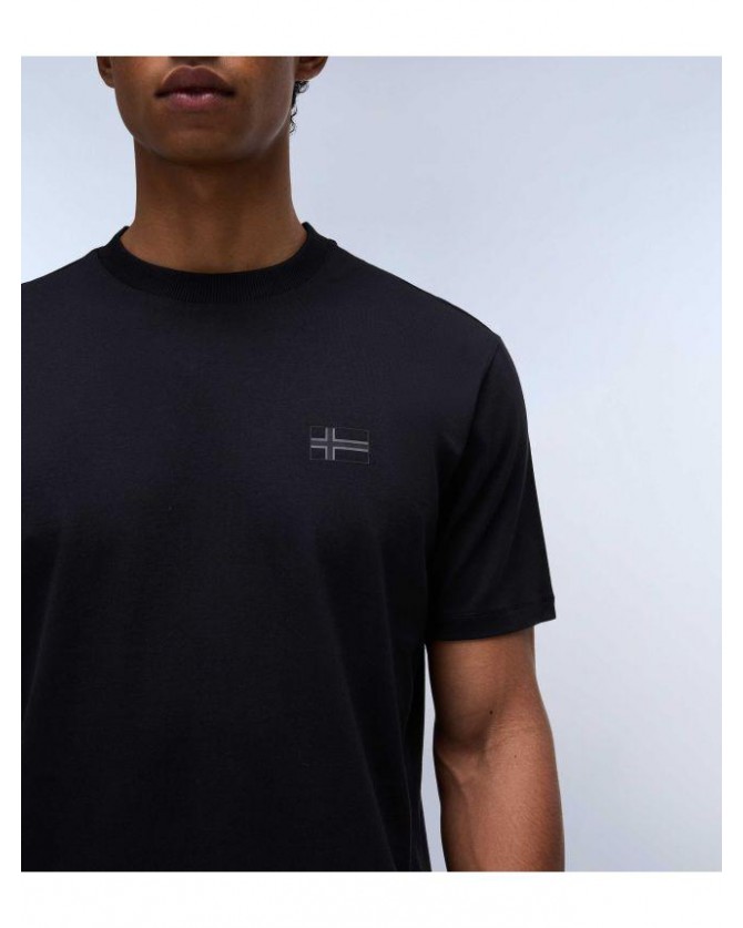T-shirt Napapijri Μαύρο SORANO SS NP0A4IEH-941