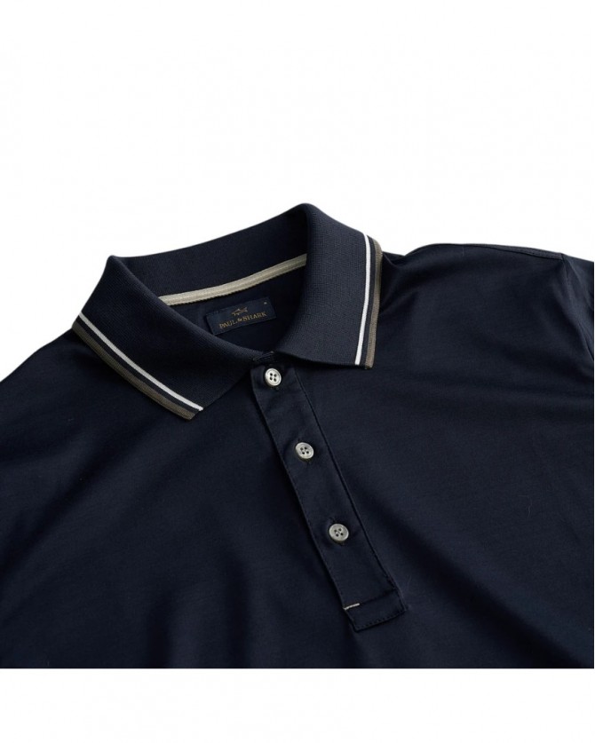 Polo t-shirt Paul&Shark Σκούρο μπλε 25411258-1-13
