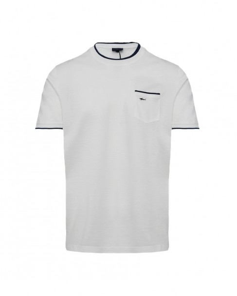 T-shirt ανδρικό Paul&Shark βαμβακερό Λευκό 24411016-1-10 Regular fit