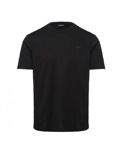 T-shirt ανδρικό Paul&Shark Μαύρο βαμβακερό Μαύρο 24411021-1-11 Regular fit