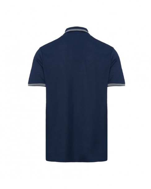 Polo t-shirt ανδρικό Paul&Shark Σκούρο μπλε βαμβακερό 24411232-1-13 Regular fit