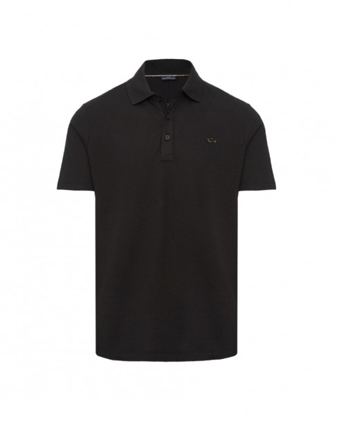 Polo t-shirt ανδρικό Paul&Shark Μαύρο βαμβακερό 24411247-1-11 Regular fit