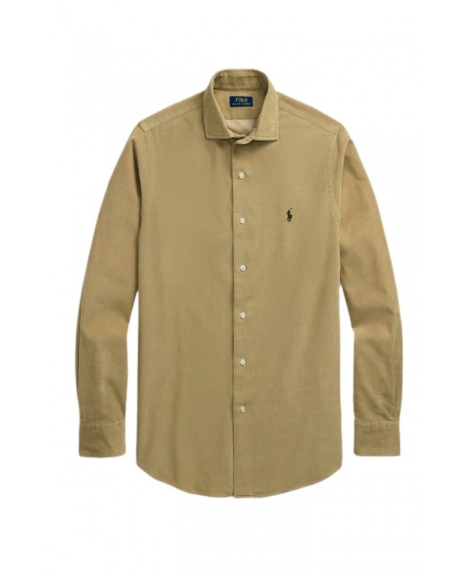 Πουκάμισο κοτλέ Ralph Lauren Μπεζ 710P00518004