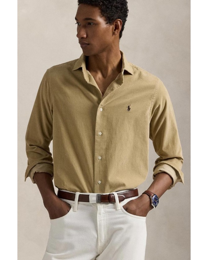 Πουκάμισο κοτλέ Ralph Lauren Μπεζ 710P00518004