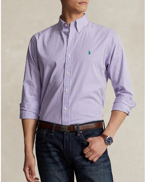 Πουκάμισο Ralph Lauren Μωβ ριγέ 710929346-003