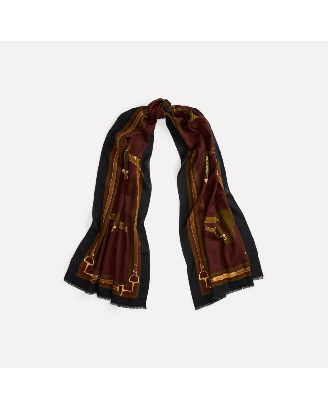 Φουλάρι Ralph Lauren Μαύρο-Μπορντό 454P04615002