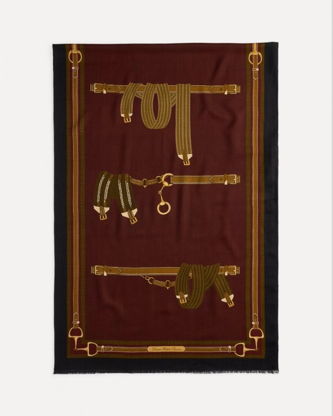 Φουλάρι Ralph Lauren Μαύρο-Μπορντό 454P04615002