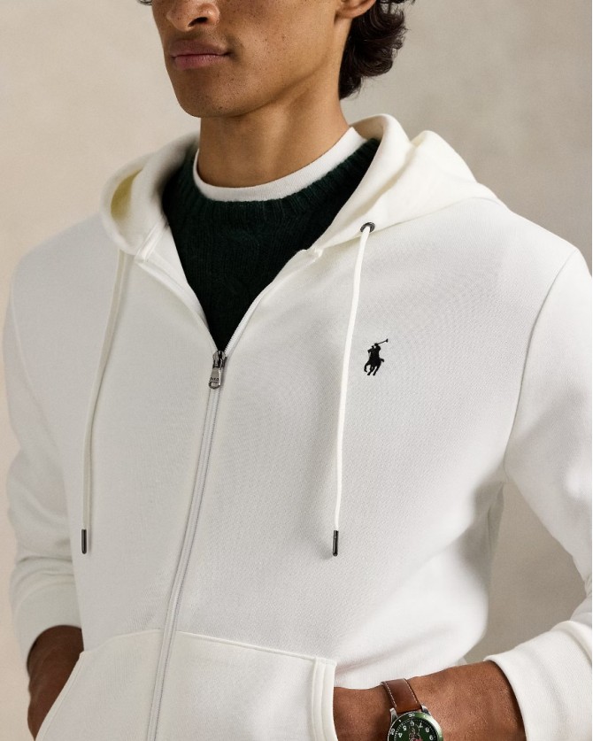 Ζακέτα φούτερ Ralph Lauren Λευκή 710881517083