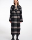 Παλτό Rino&Pelle Γκρι ADRIA700W-NIGHT GREY CHECK