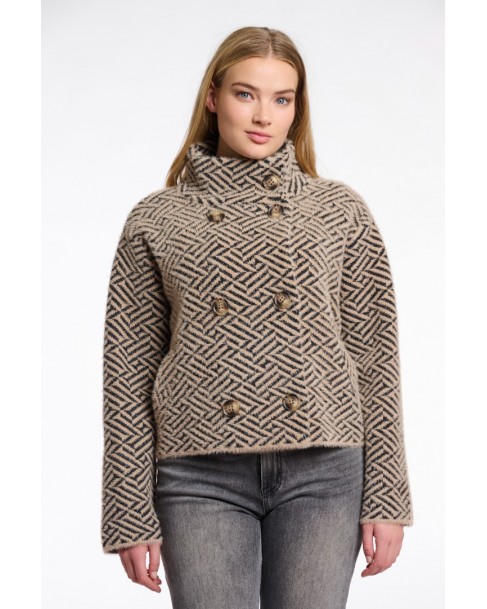 Ζακέτα Rino&pelle Μπεζ BETH501W-SAND GRAPHIC