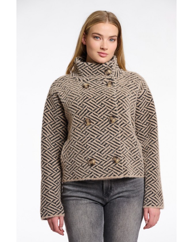 Ζακέτα Rino&pelle Μπεζ BETH501W-SAND GRAPHIC