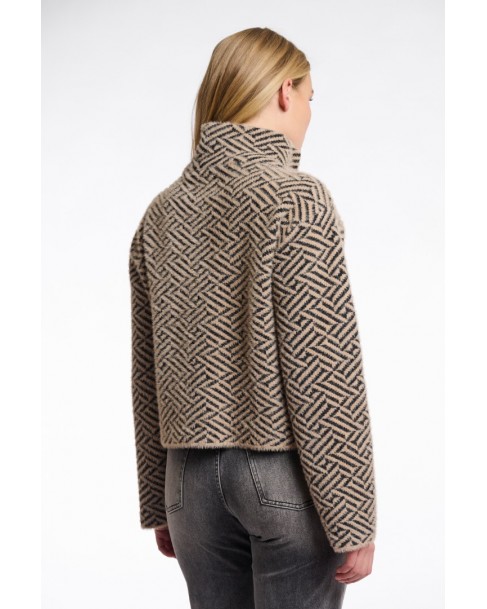 Ζακέτα Rino&pelle Μπεζ BETH501W-SAND GRAPHIC