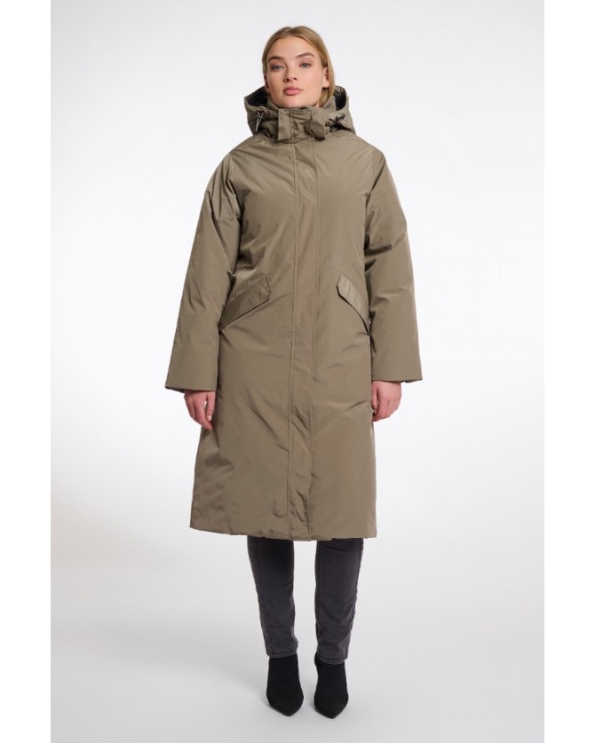 Μπουφάν Rino&Pelle Λαδί DOGA700W-PEBBLE