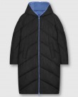 Μπουφάν διπλής όψης Rino&Pelle Μαύρο-Σιέλ Jox coat BLACK AND PACIFIC
