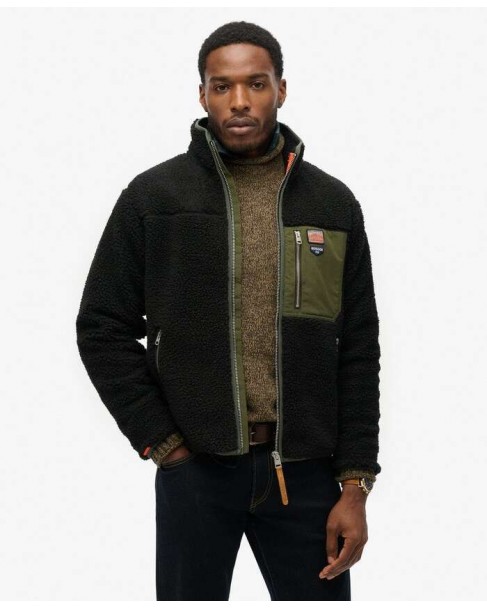 Ζακέτα Fleece Superdry Μαύρο M2014141A-02A