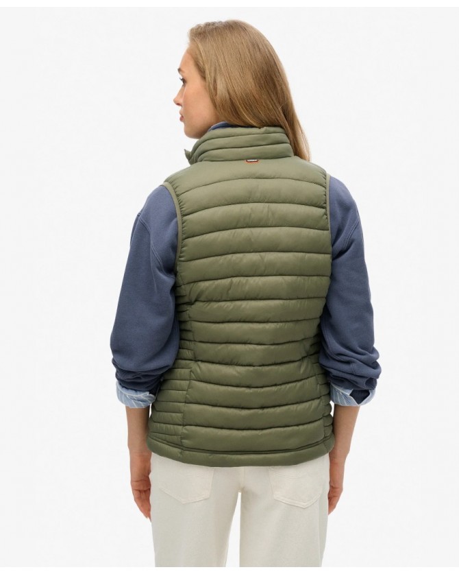 Μπουφάν γιλέκο Superdry Λαδί W5011892A-8MI