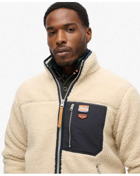 Ζακέτα Fleece Superdry Εκρού M2014141A-1LG