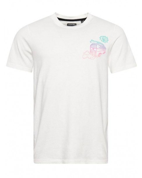 T-shirt Superdry Λευκό M1011629A-8ML