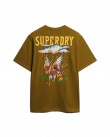T-shirt ανδρικό Superdry Λαδί M1011896B IE0-FIR GREEN