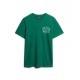 T-shirt ανδρικό Superdry βαμβακερό Πράσινο M1011903A 2DL-DARK FOREST GREEN SLUB
