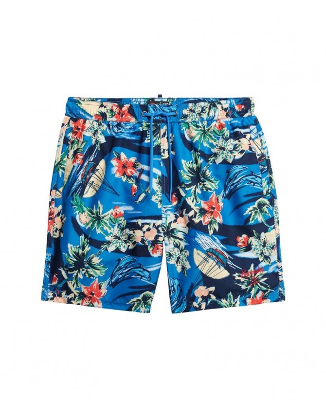 Μαγιό boxer Superdry Μπλε M3010232A 2BY-DOLPHIN OCEAN BLUE