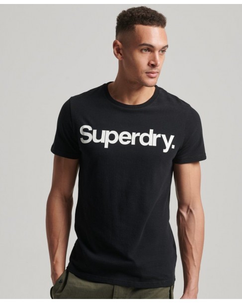 T-shirt Superdry Μαύρο M1011355A-02A