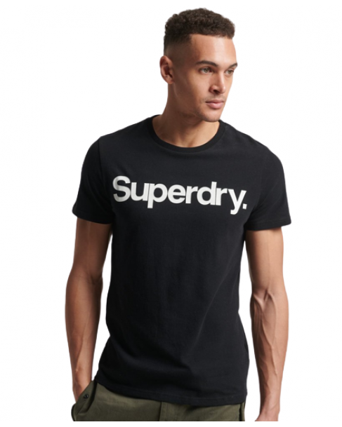 T-shirt Superdry Μαύρο M1011355A-02A