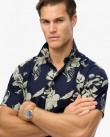 Πουκάμισο κοντομάνικο Superdry Σκούρο μπλε M4010947A-F1M