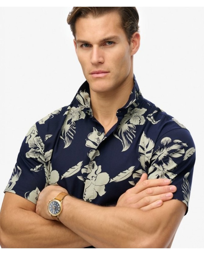 Πουκάμισο κοντομάνικο Superdry Σκούρο μπλε M4010947A-F1M