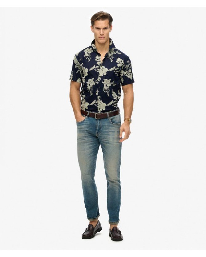 Πουκάμισο κοντομάνικο Superdry Σκούρο μπλε M4010947A-F1M