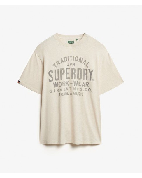 T-shirt Superdry Εκρού M1012204A-8ZU