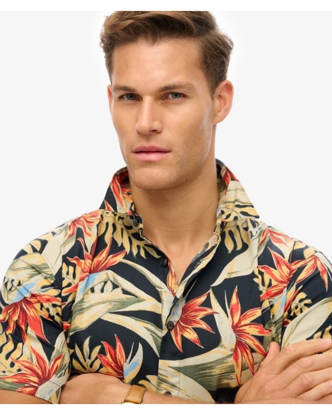 Πουκάμισο κοντομάνικο Superdry Σκούρο μπλε M4010947A-F7V