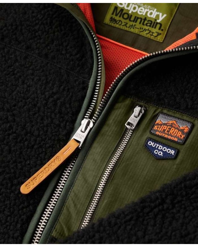 Ζακέτα Fleece Superdry Μαύρο M2014141A-02A