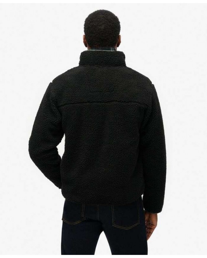 Ζακέτα Fleece Superdry Μαύρο M2014141A-02A