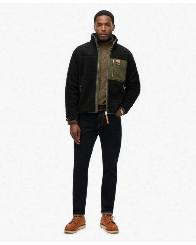 Ζακέτα Fleece Superdry Μαύρο M2014141A-02A