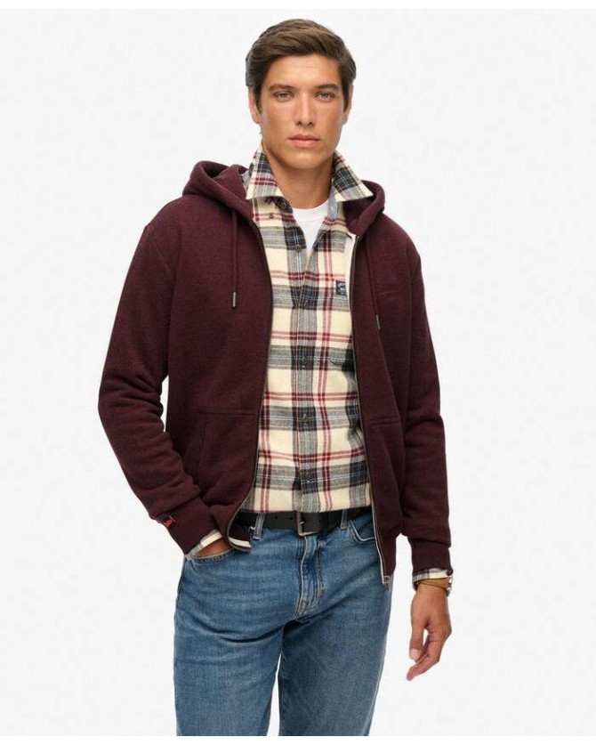 Ζακέτα φούτερ Superdry Μπορντό M2014128A-I1M