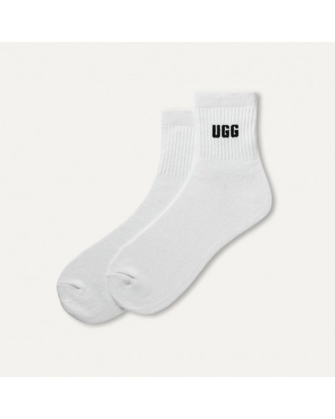 Σετ κάλτσες UGG Μαύρο-Λευκό Quinlin Logo Quarter 2 Pack 