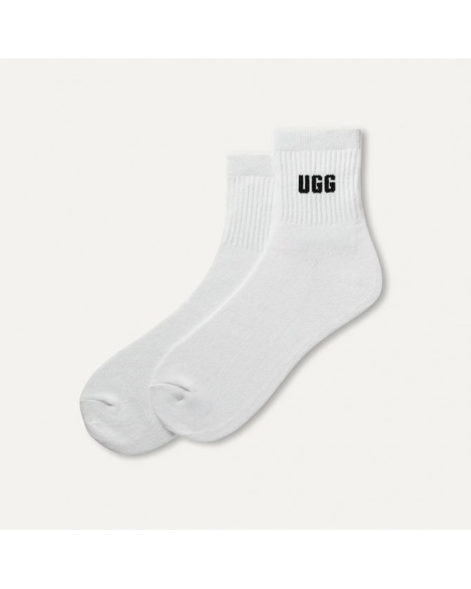 Σετ κάλτσες UGG Μαύρο-Λευκό Quinlin Logo Quarter 2 Pack